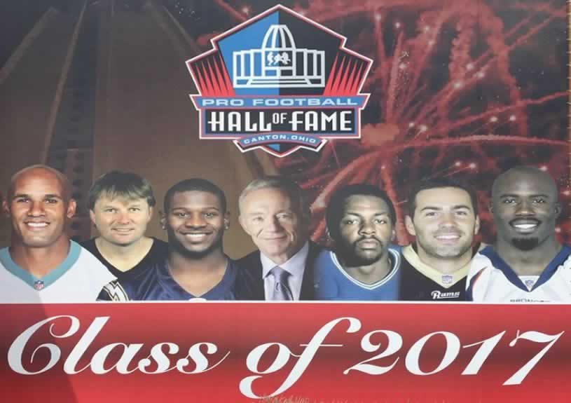 Banner of the Pro Football Hall of Fame Class of 2017